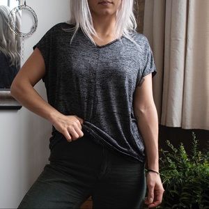 WhiteHouseBlackMarket | Grey V-Neck Shirt